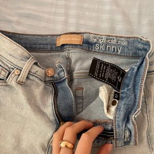 7 for all mankind High waisted ankle skinny jeans